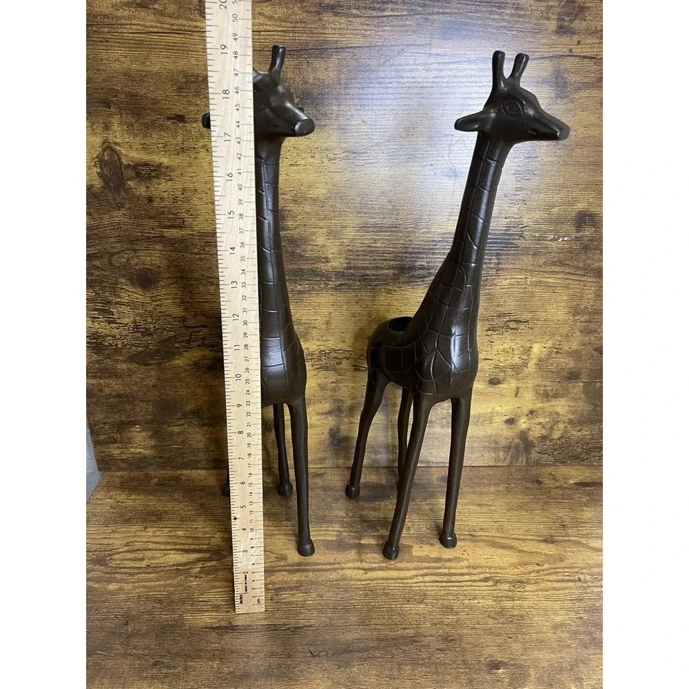Lot 2 large Tall‎ Metal giraffe set candle/tealight holders/ Fireplace Decor